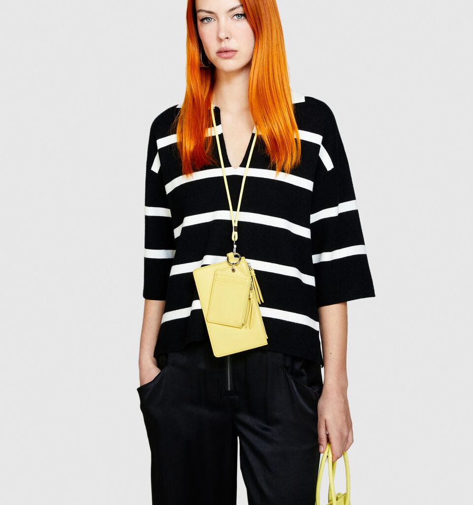 Cell phone holder with card holder - null - Yellow | Sisley image number 3